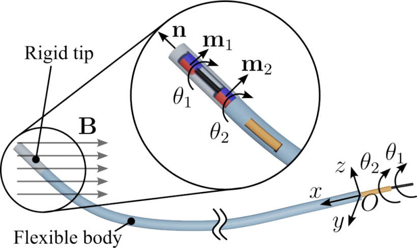 Design of Magnetic Continuum Robots with Tunable Force Response Using Rotational Ring Pairs
